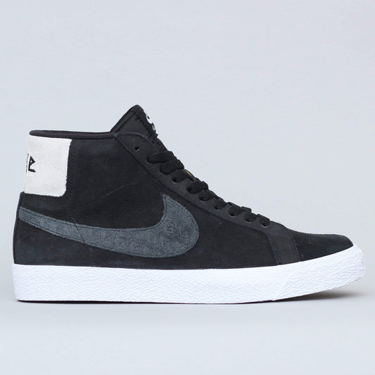 Nike SB Blazer Mid Gnarhunters QS Shoes Black / Black - White - White