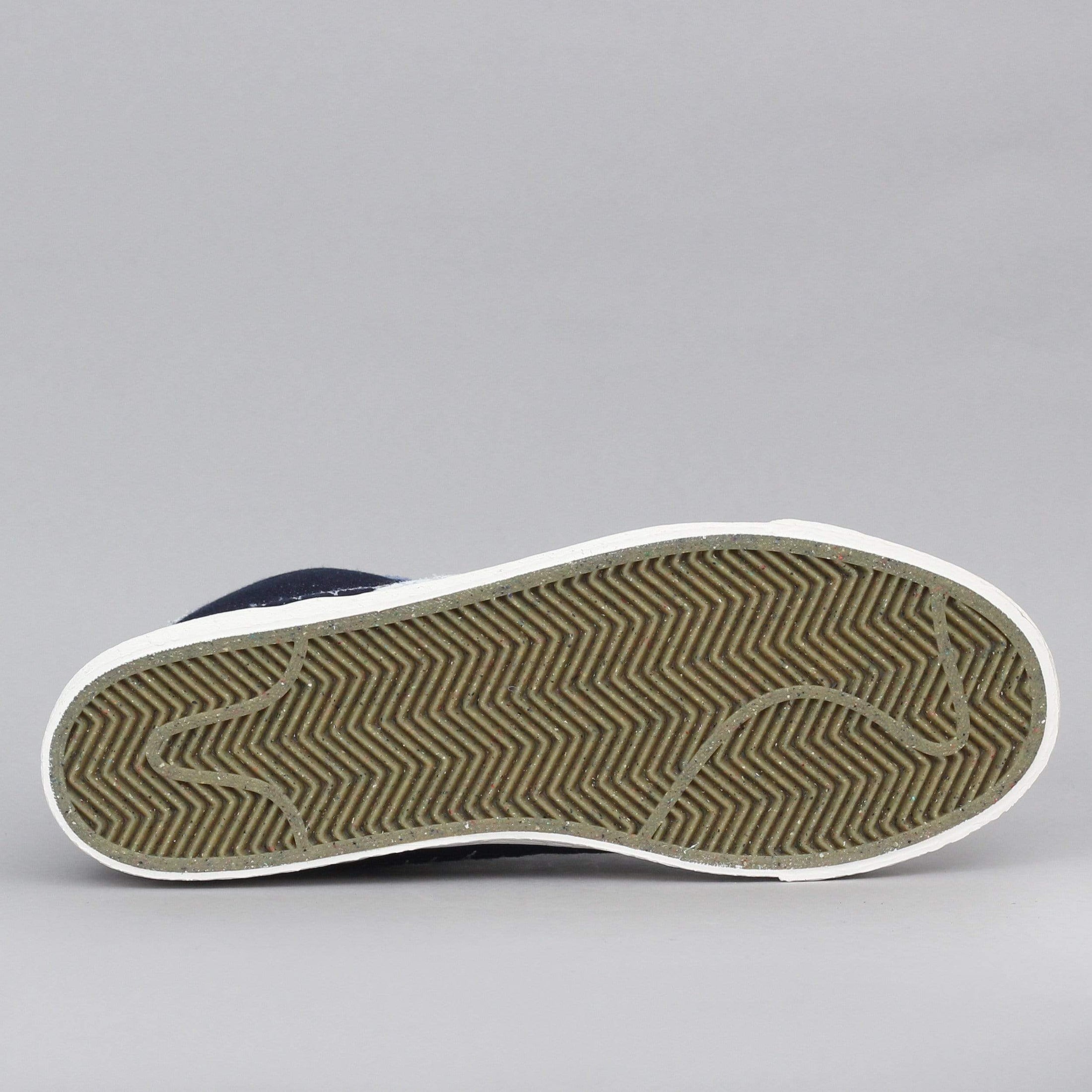 Nike SB Blazer Mid Premium Shoes Mystic Navy / Sail - Sail - Gum Light Brown
