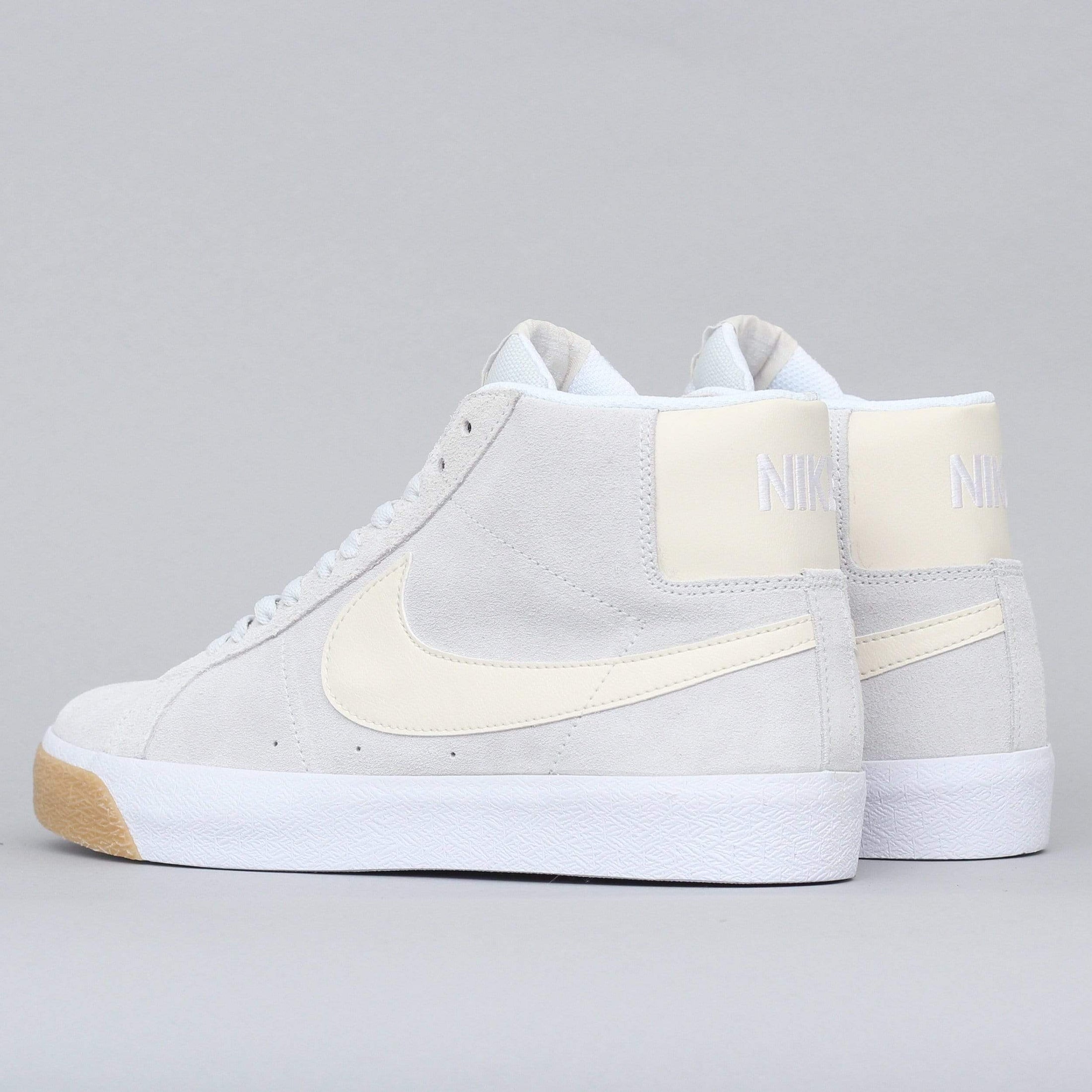 Nike SB Blazer Mid Shoes Photon Dust / Light Cream - White