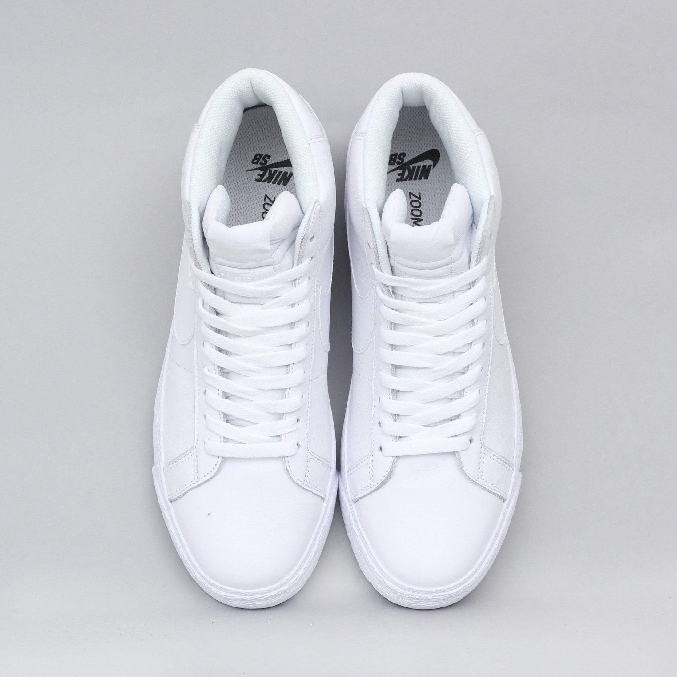 Nike SB Blazer Mid Shoes White / White - White