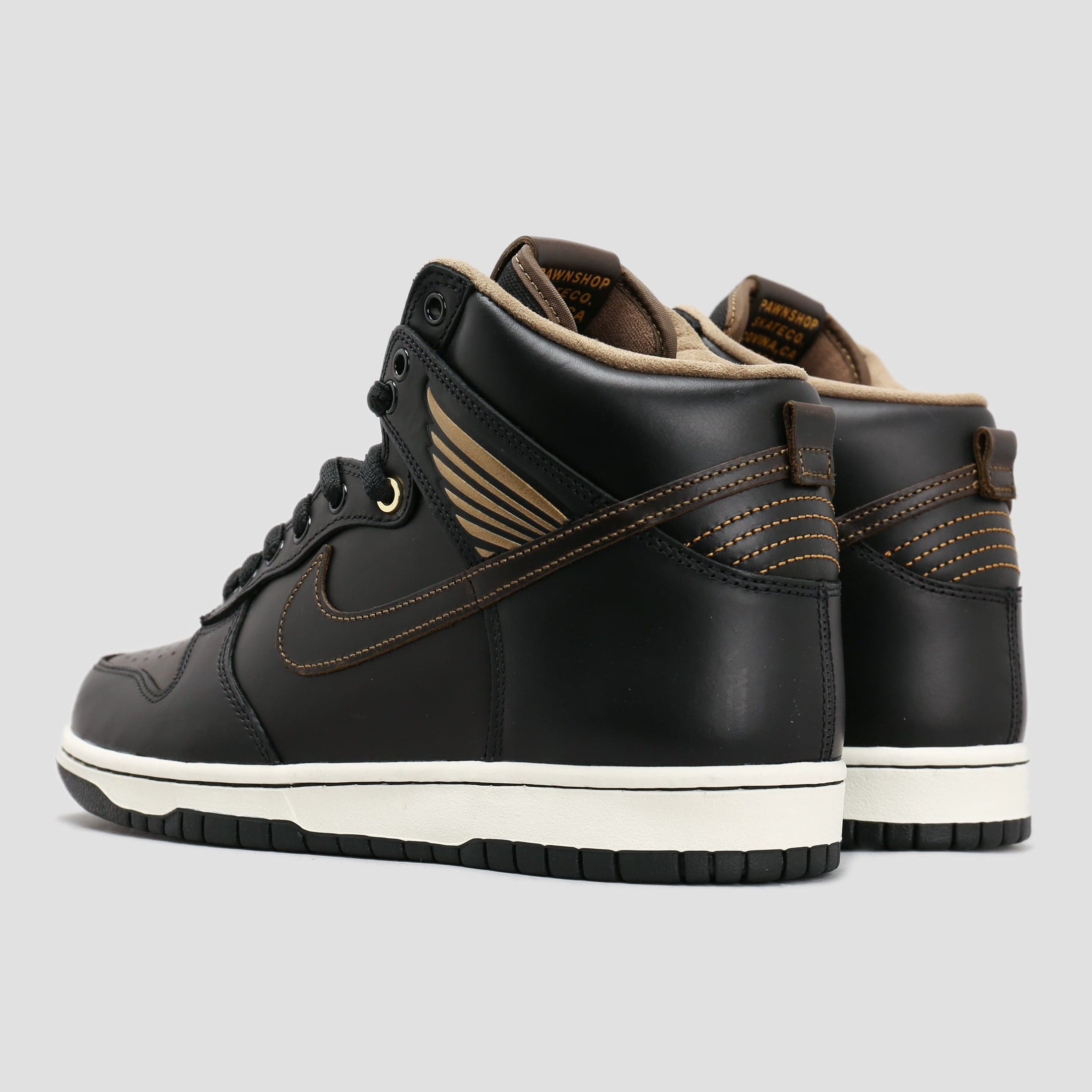 Nike SB Dunk High OG QS Shoes Black / Black - Metallic Gold