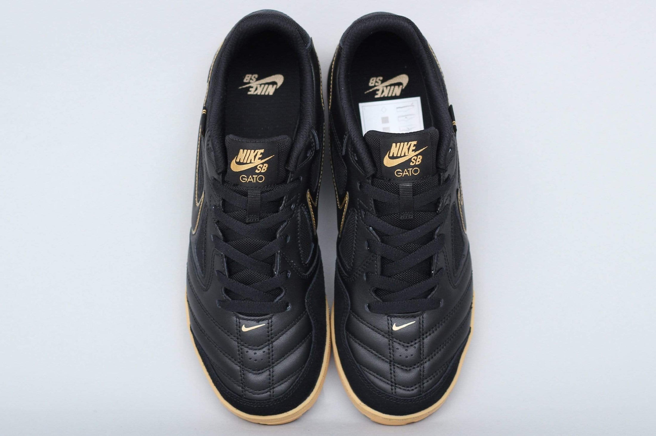 Nike SB Gato Shoes Black Black Metallic Gold