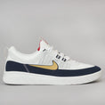 Load image into Gallery viewer, Nike SB Nyjah Free 2 Shoes Obsidian / Club Gold - White - Obsidian
