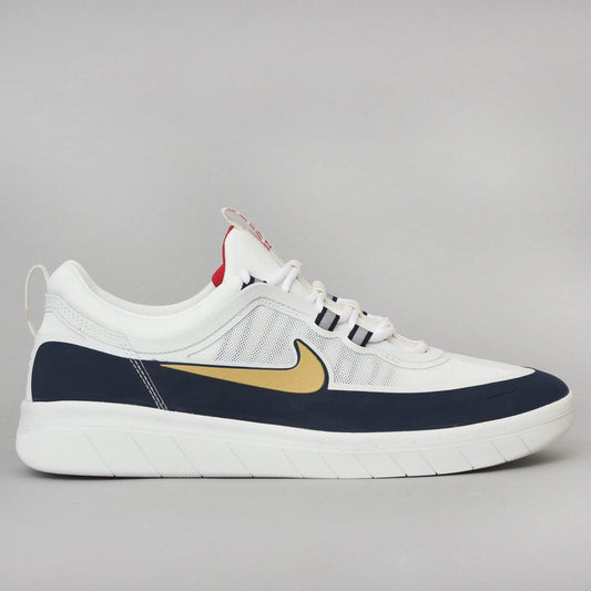 Nike SB Nyjah Free 2 Shoes Obsidian / Club Gold - White - Obsidian