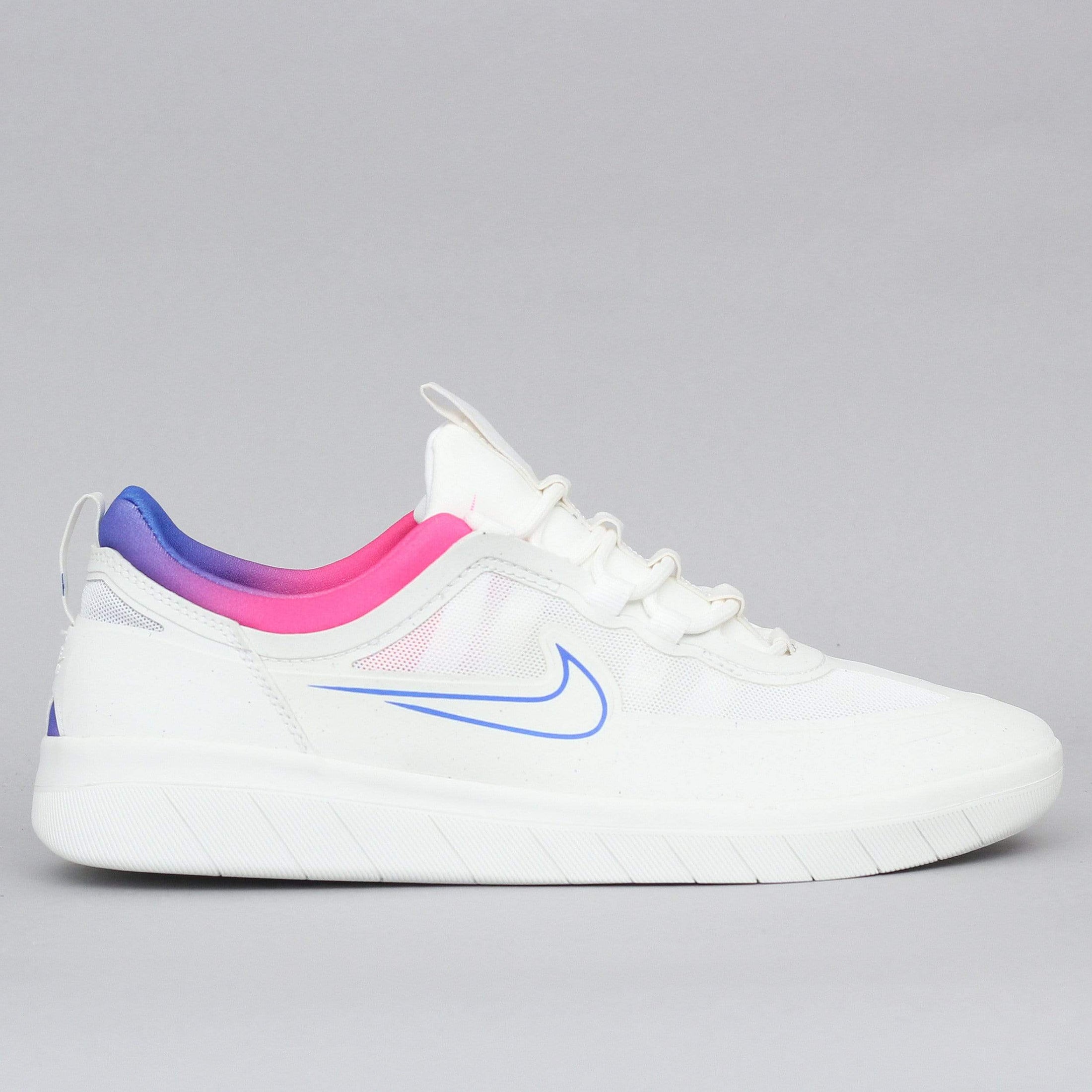 Nike SB Nyjah Free 2 T Shoes Summit White / Racer Blue - Pink Blast