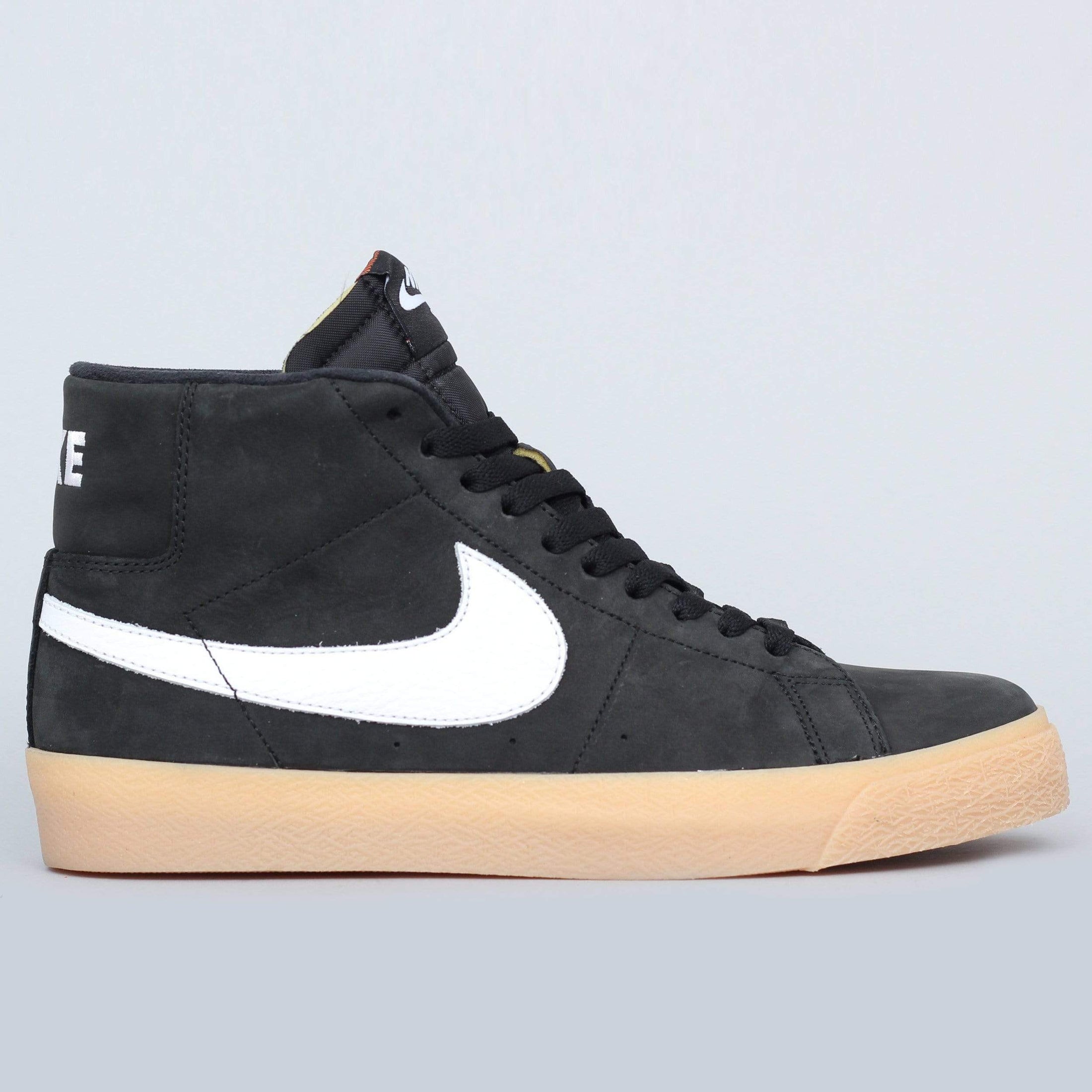 Nike SB Orange Label Blazer Mid ISO Shoes Black White Safety Orange