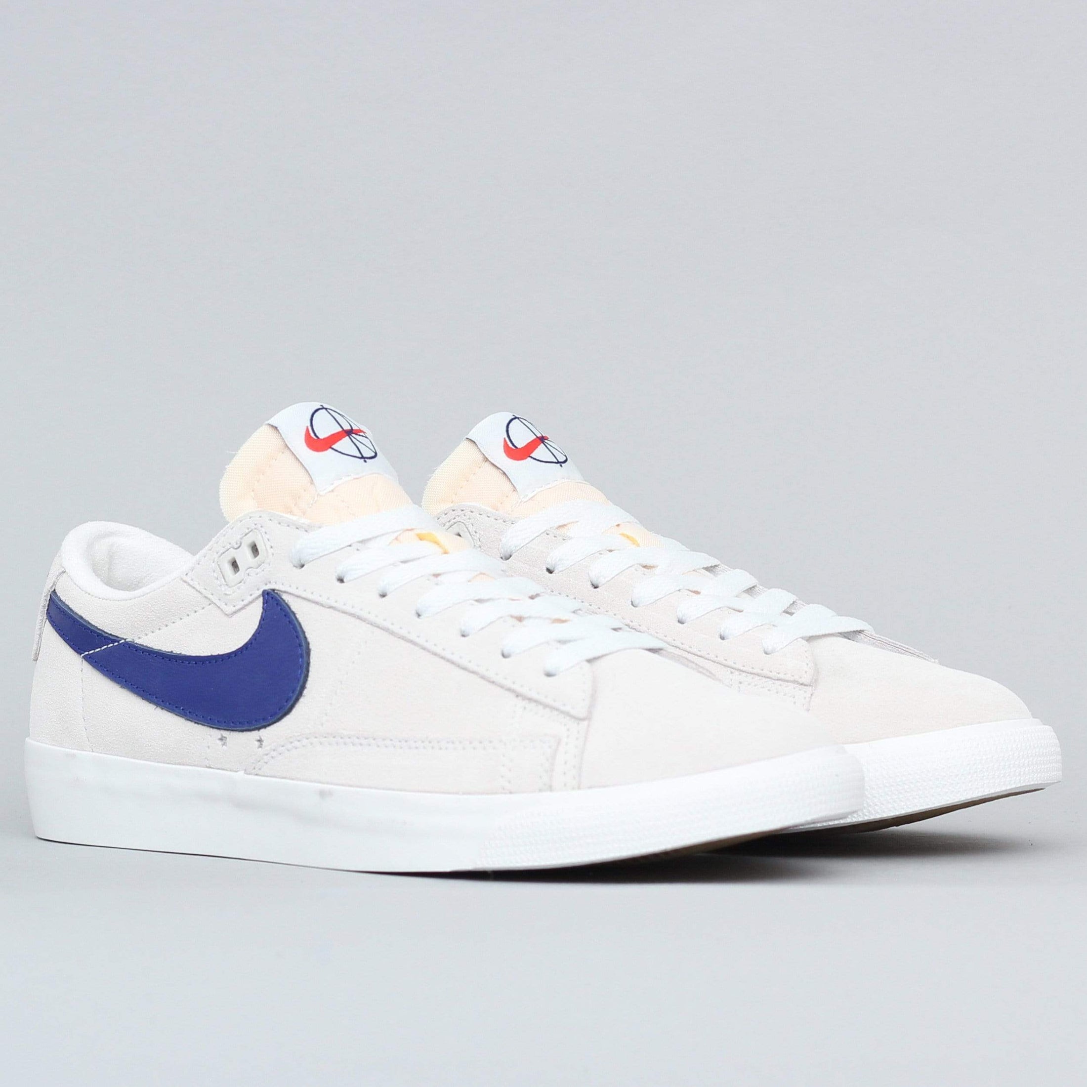 Nike SB X Polar Blazer Low GT QS Shoes Summit White / Deep Royal Blue
