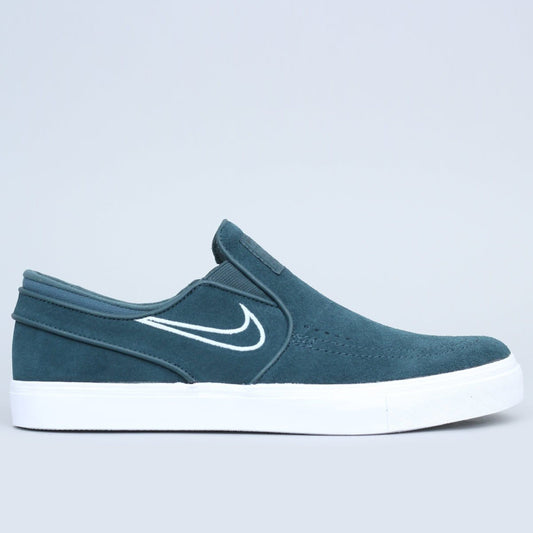 Nike SB Stefan Janoski Slip Shoes Deep Jungle / Barely Grey - White