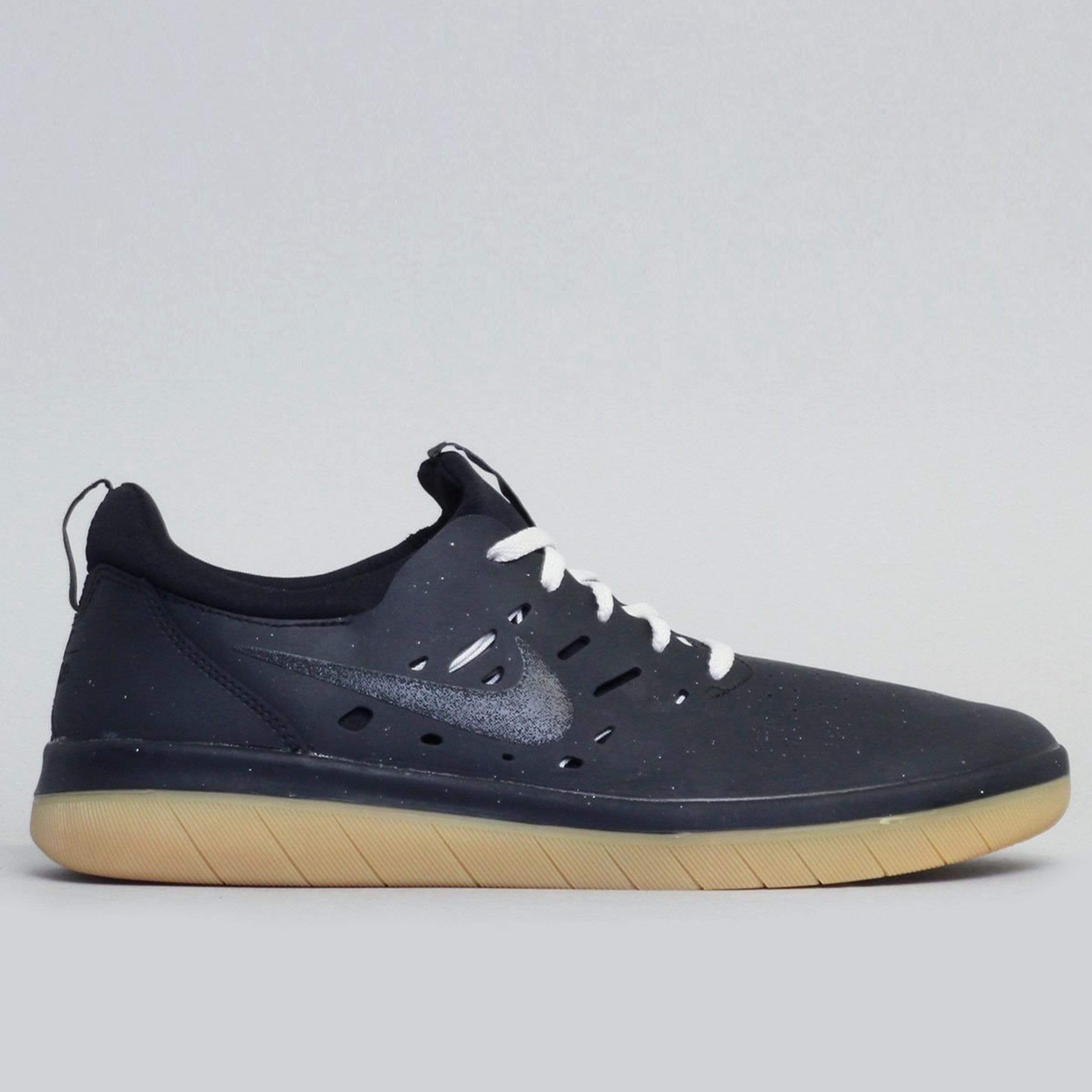 Nike SB Nyjah Free Shoes Black / Black - Gum Light Brown - Slam City Skates