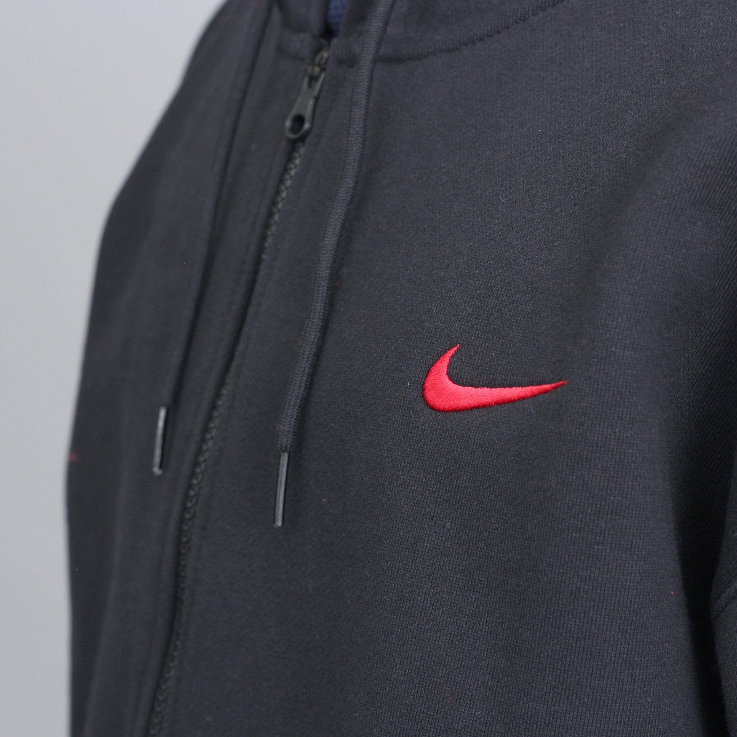 nike black hoodie red tick