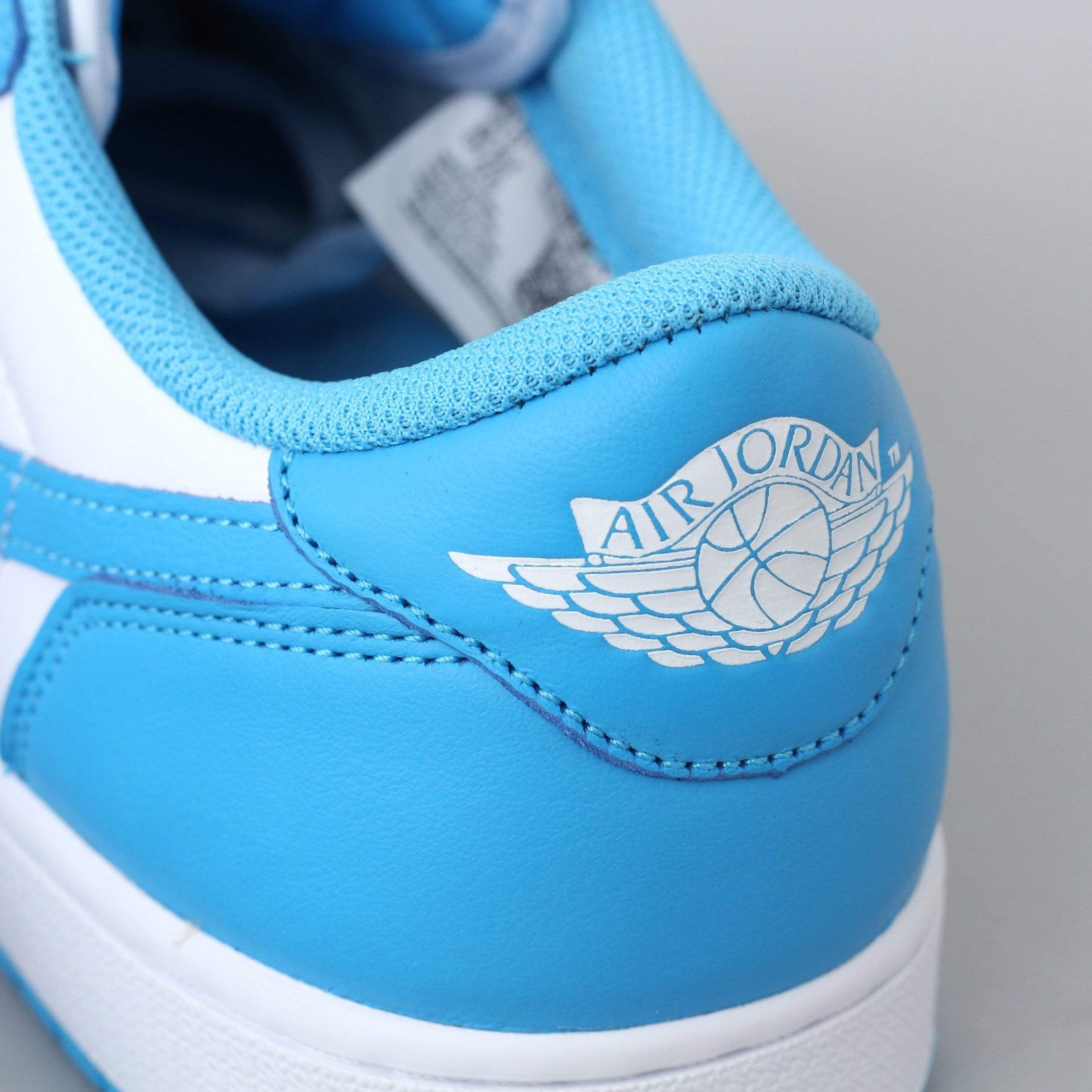 Photos of Nike SB Air Jordan 1 Low QS Shoes Dark Powder Blue / Dark Powder Blue - DIGITAL PRODUCT