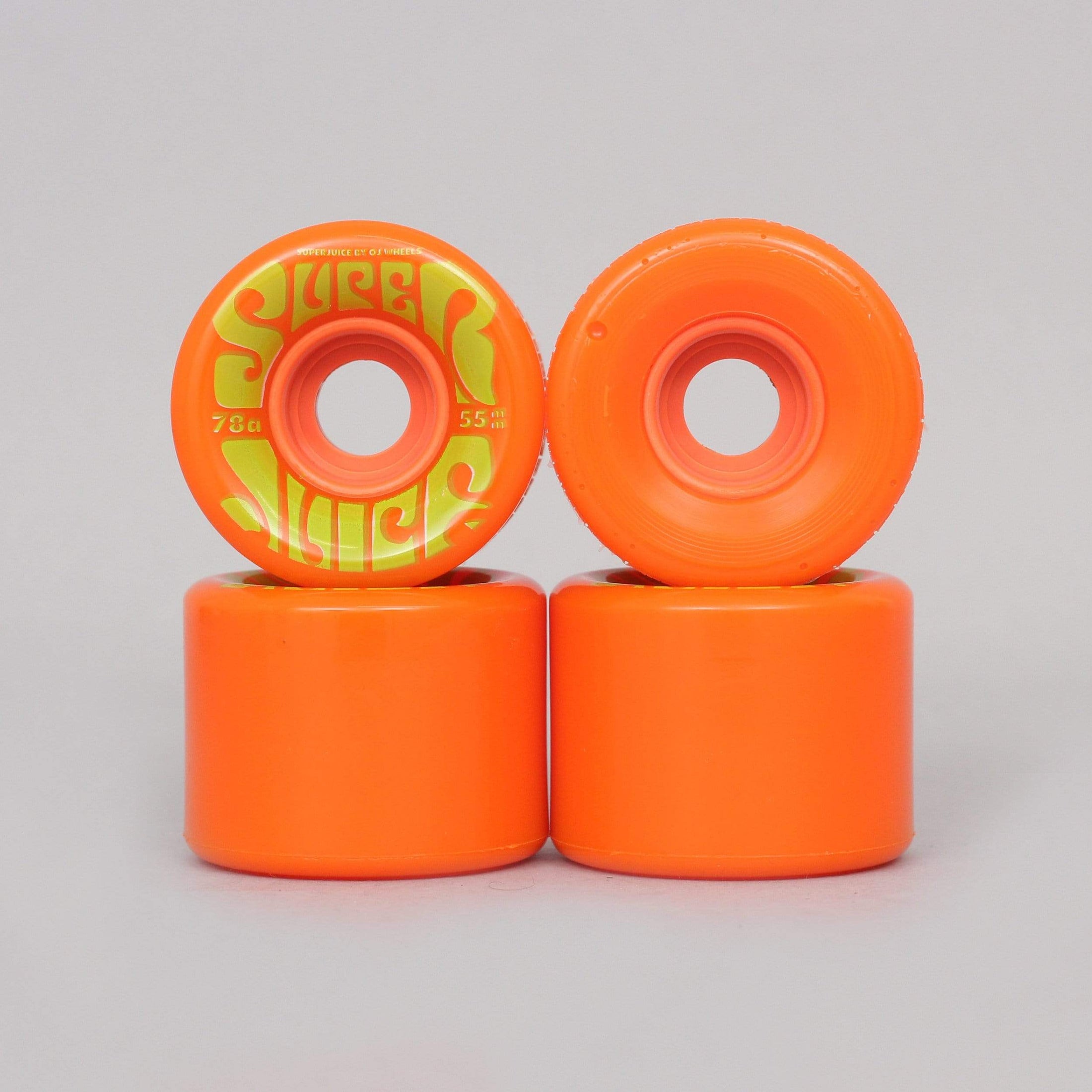OJ 55mm 78A Mini Super Juice Soft Skateboard Wheels Orange