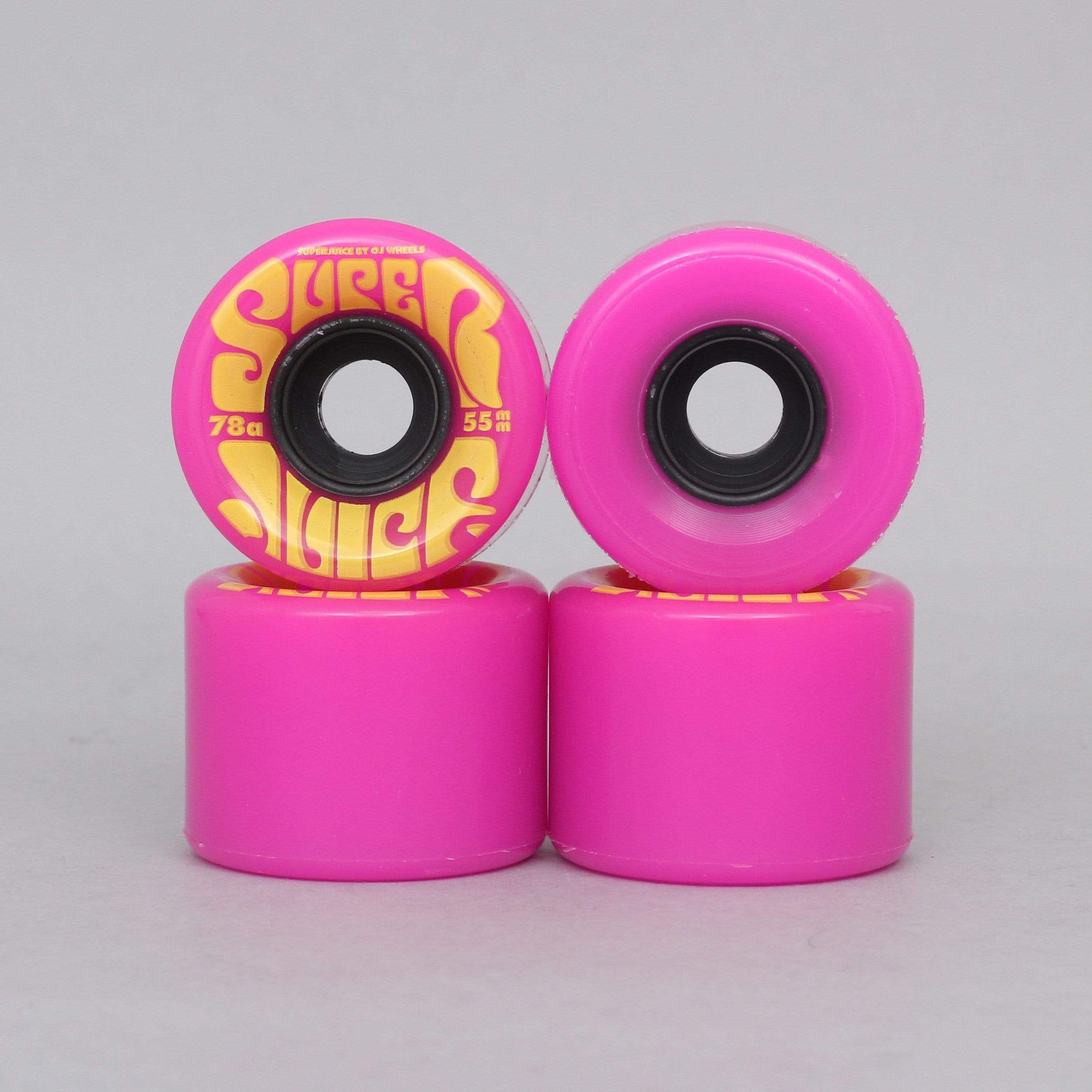 OJ 55mm 78A Mini Super Juice Soft Skateboard Wheels Pink
