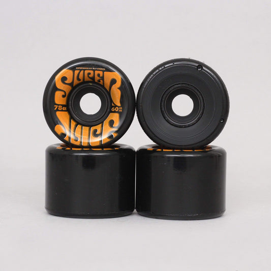 OJ 60mm 78A Super Juice Soft Skateboard Wheels Black