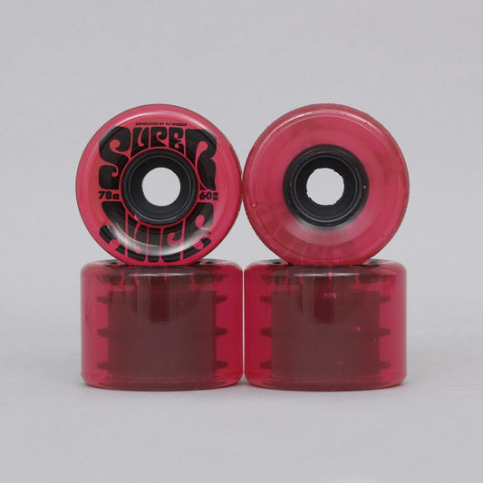 OJ 60mm 78A Super Juice Trans Soft Skateboard Wheels Red