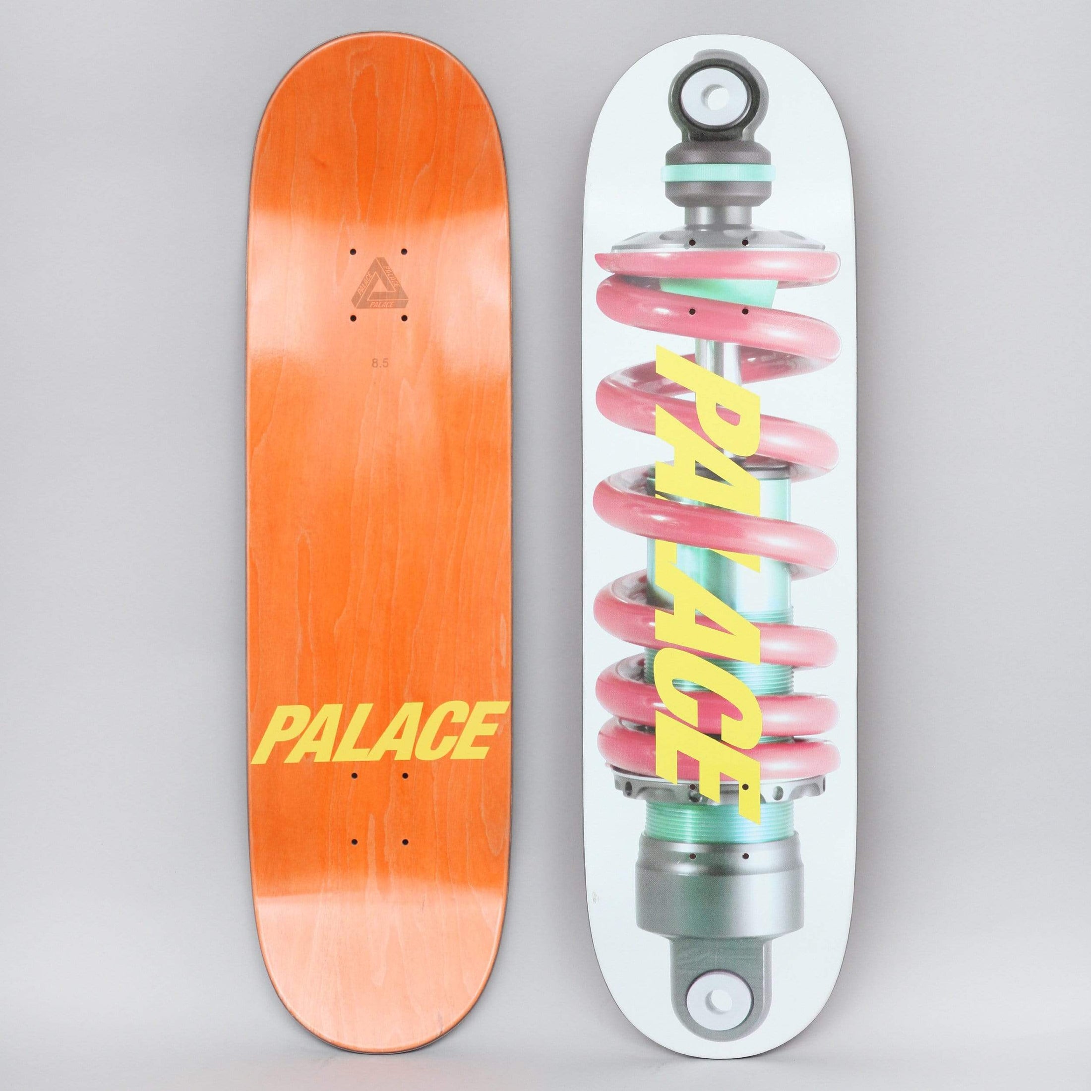 Palace 8.5 Shock Skateboard Deck White / Yellow