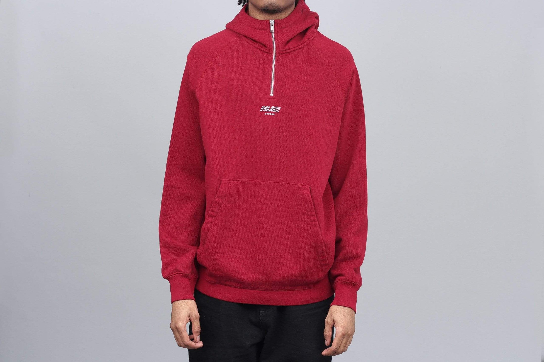 Palace Q-Zip Hood Burgundy