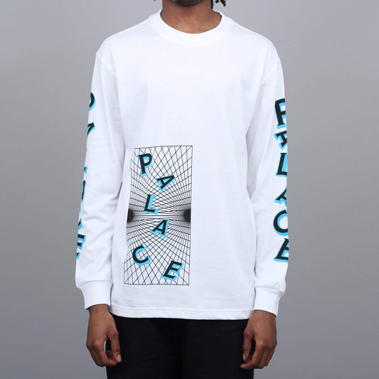 Palace Griddle Longsleeve T-Shirt White