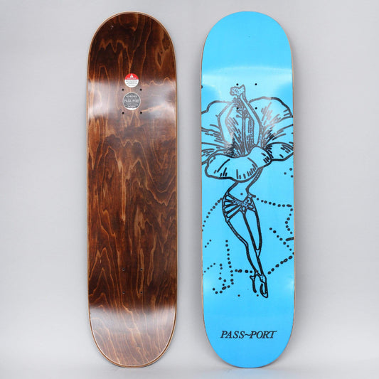 Passport 8.25 Floral Dancer Hibiscus Skateboard Deck Blue