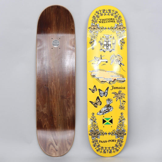 Passport 8.25 Tea Towel Jamaica Skateboard Deck Yellow