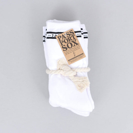 Passport Hi Sox Socks White (5 Pack)