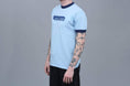 Load image into Gallery viewer, Passport Icy Hot Ringer T-Shirt Powder Blue / Navy
