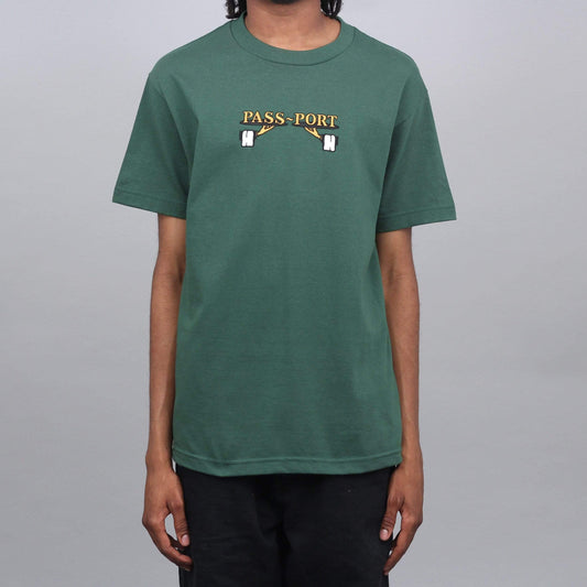 Passport Waiter Embroidery T-Shirt Forest Green