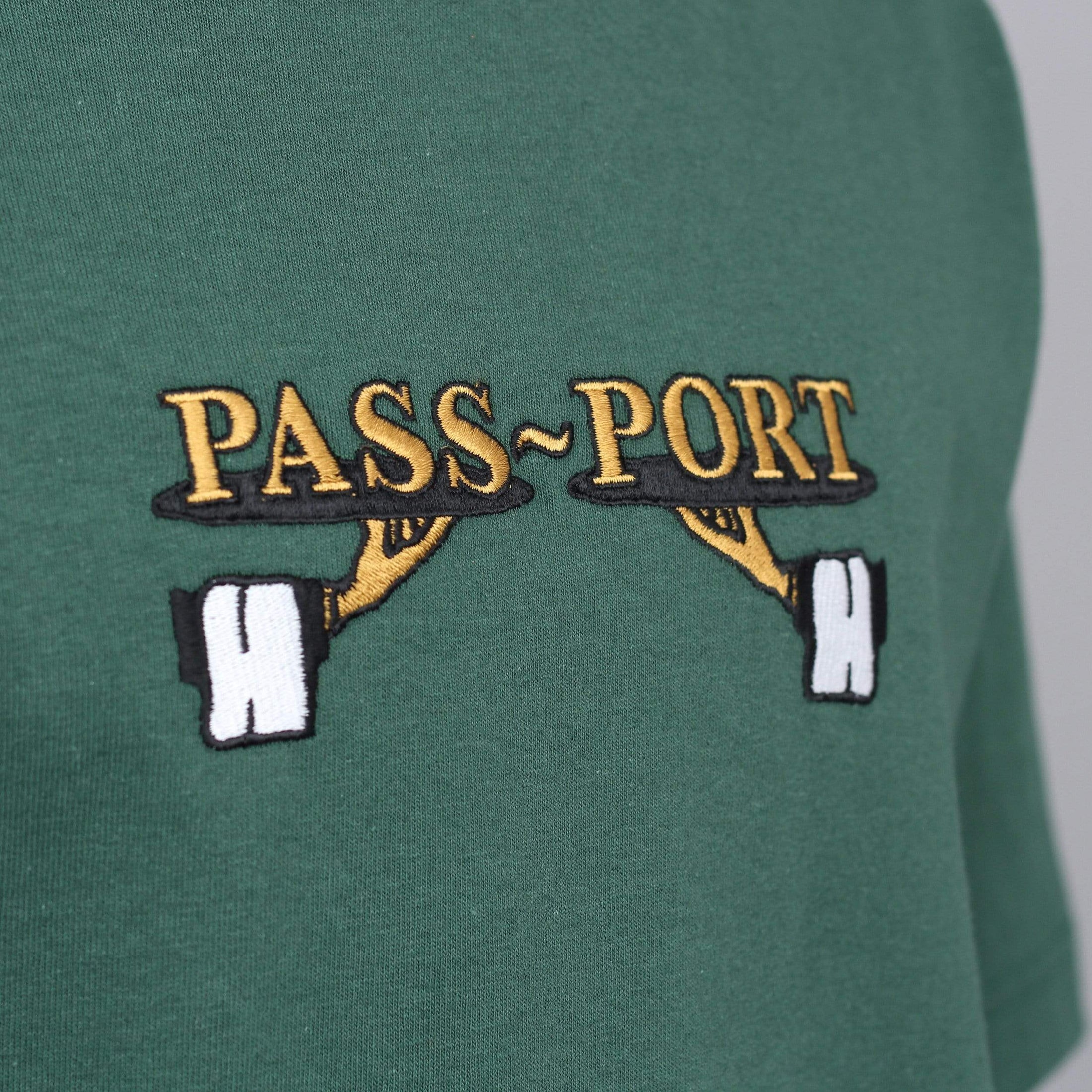 Passport Waiter Embroidery T-Shirt Forest Green