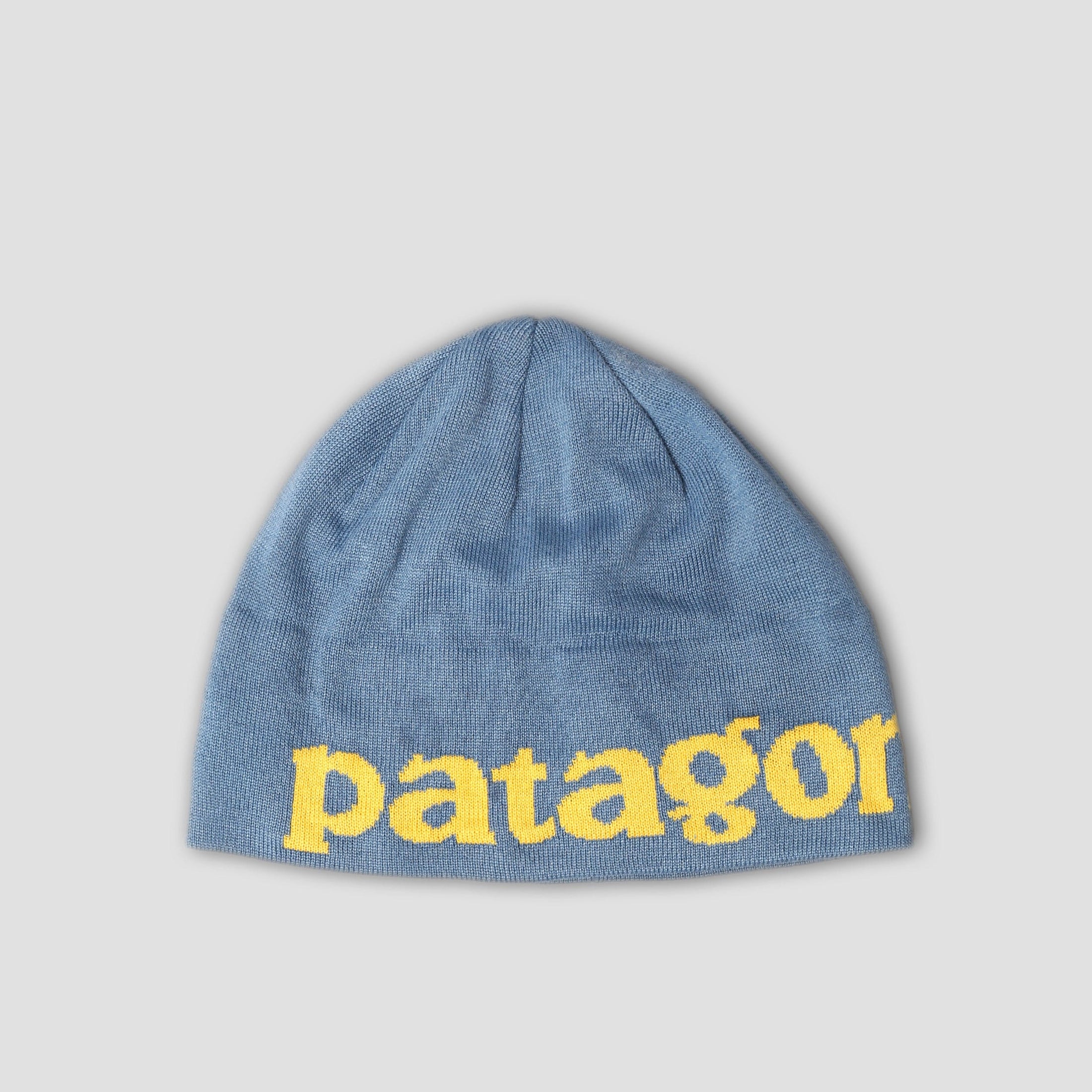 Patagonia Beanie Hat Logo Belwe Knit / Wavy Blue