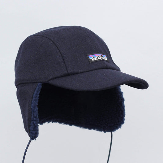 Patagonia Recycled Wool Ear Flap Cap Classic Navy