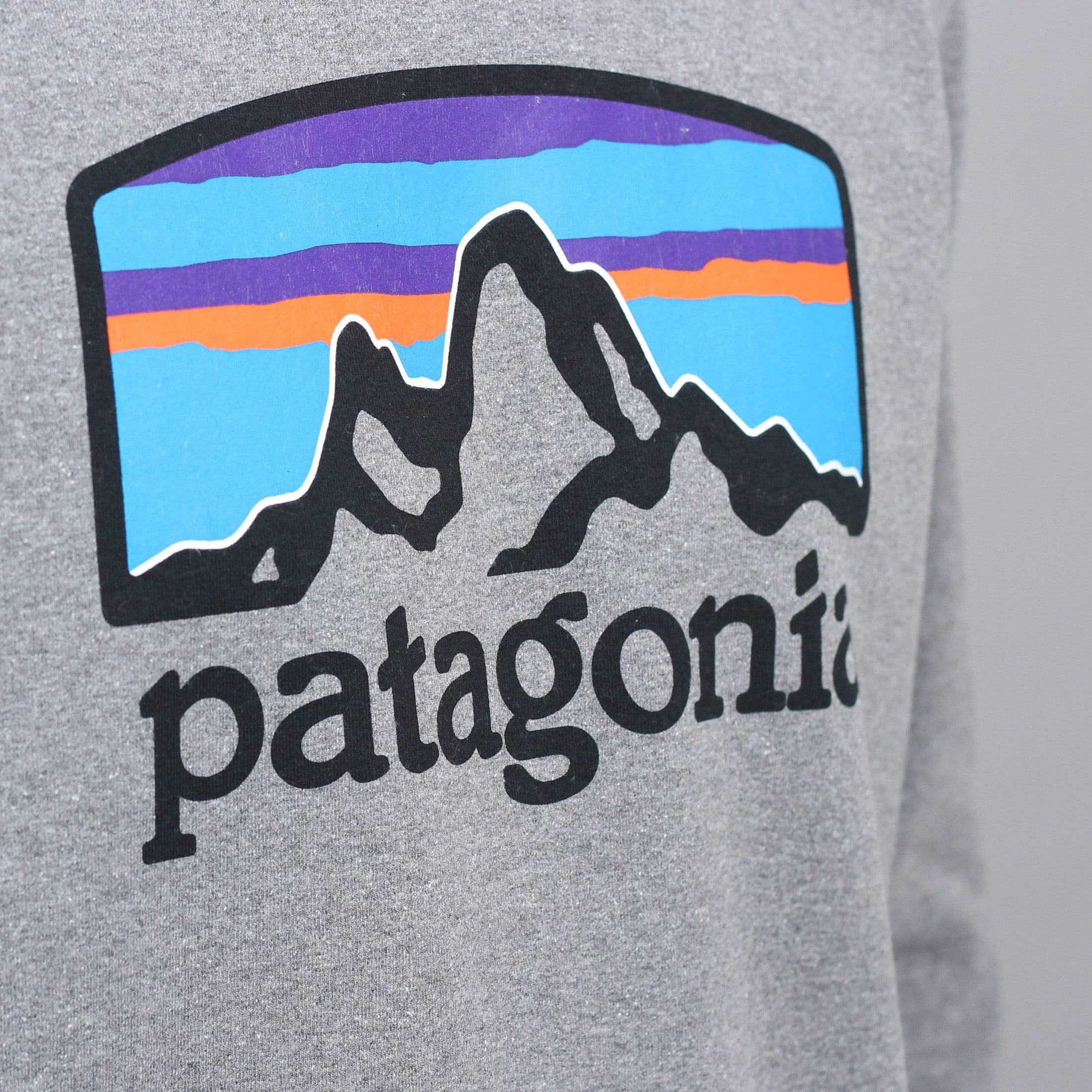 Patagonia Fitz Roy Horizons Uprisal Crew Sweatshirt Gravel Heather