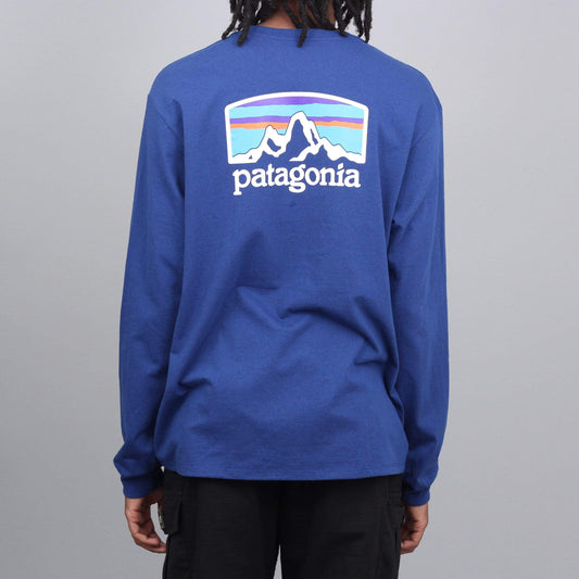 Patagonia Fitz Roy Horizons Responsibili Longsleeve T-Shirt Superior Blue