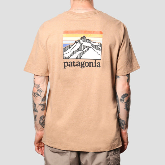 Patagonia Line Logo Ridge Pocket Responsibili T-Shirt Dark Camel