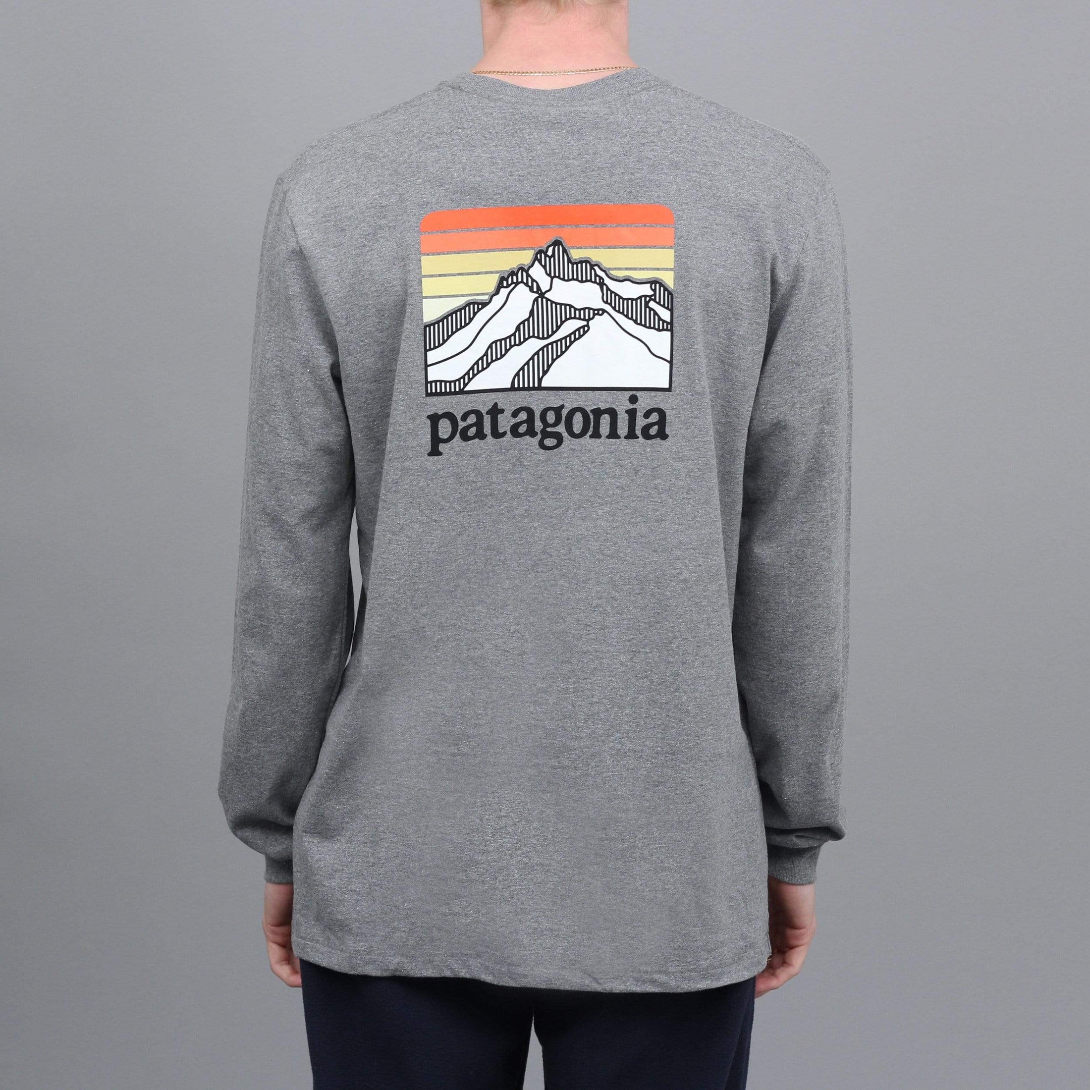 Patagonia Line Logo Ridge Responsibili Longsleeve T-Shirt Gravel Heather