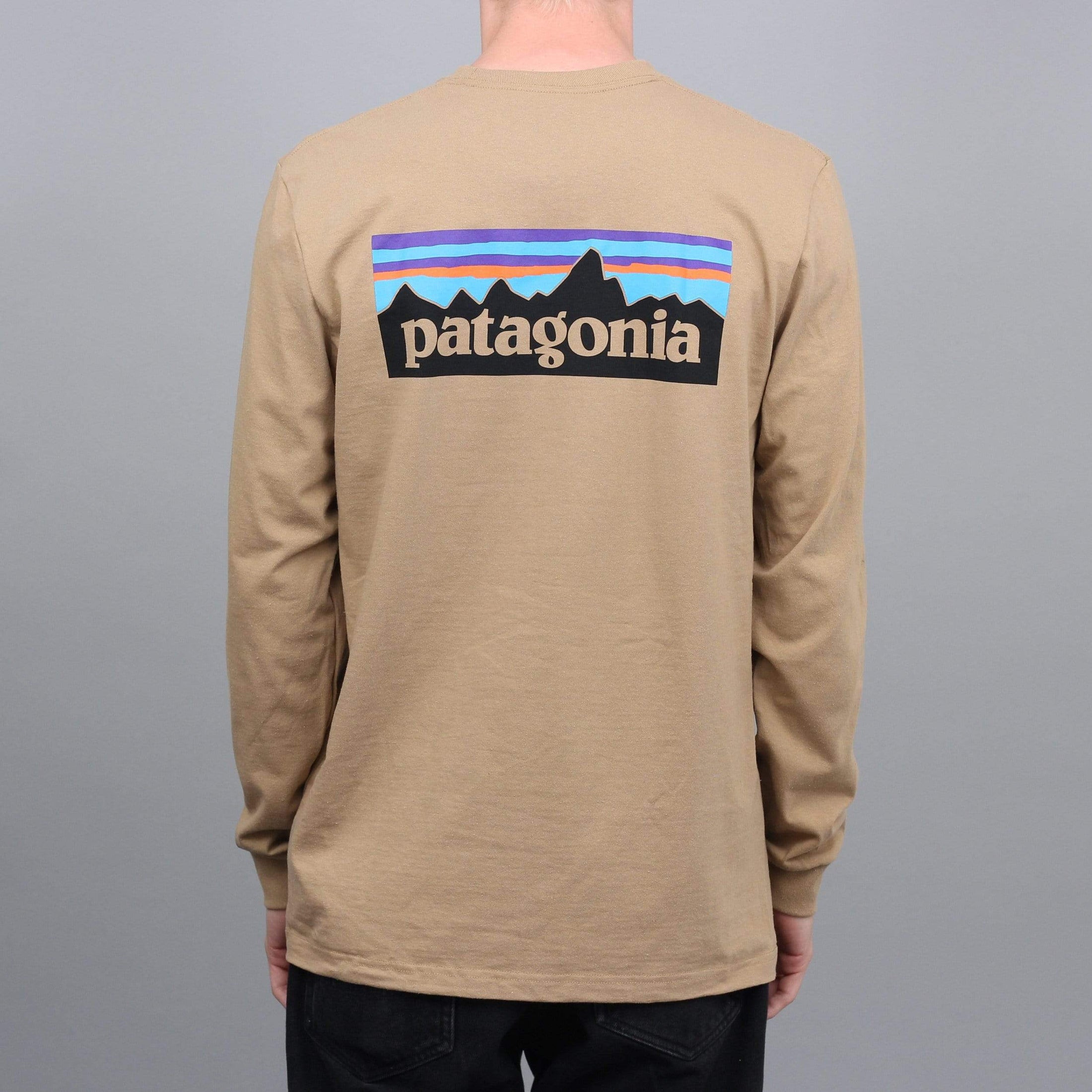Patagonia P-6 Logo Responsibili Longsleeve T-Shirt Bearfoot Tan