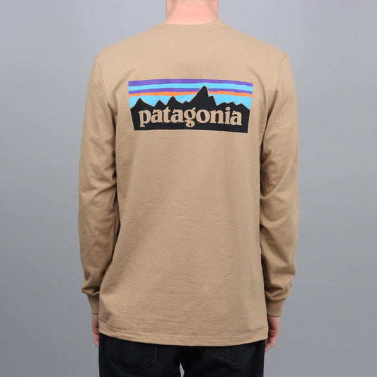 Patagonia P-6 Logo Responsibili Longsleeve T-Shirt Bearfoot Tan