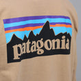 Load image into Gallery viewer, Patagonia P-6 Logo Responsibili Longsleeve T-Shirt Bearfoot Tan
