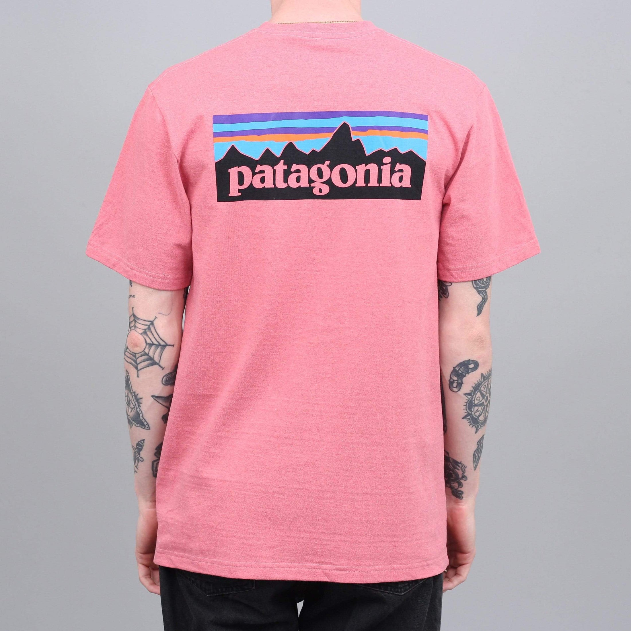 Patagonia P-6 Logo Responsibili T-Shirt Sticker Pink