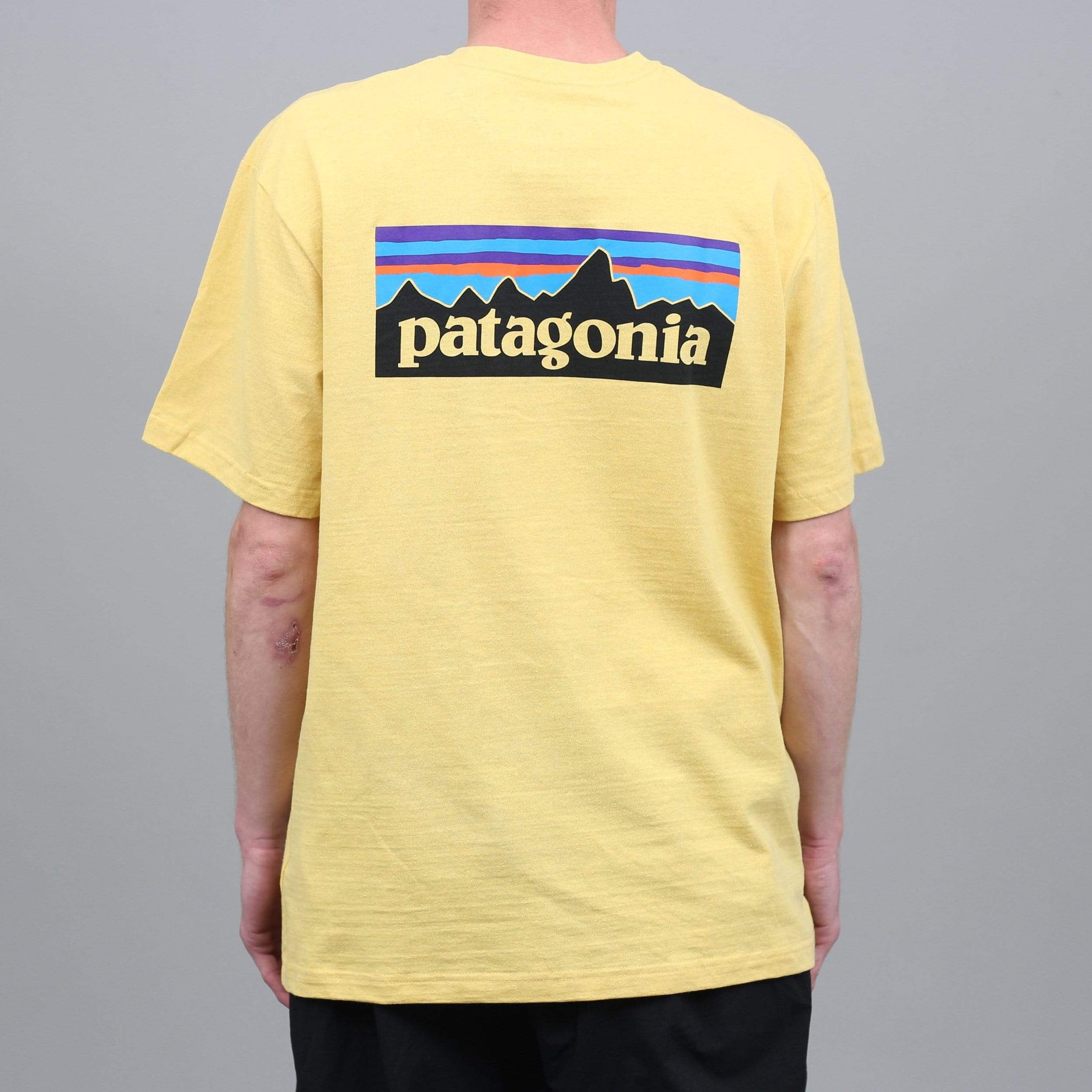 Patagonia P-6 Logo Responsibili T-Shirt Surfboard Yellow