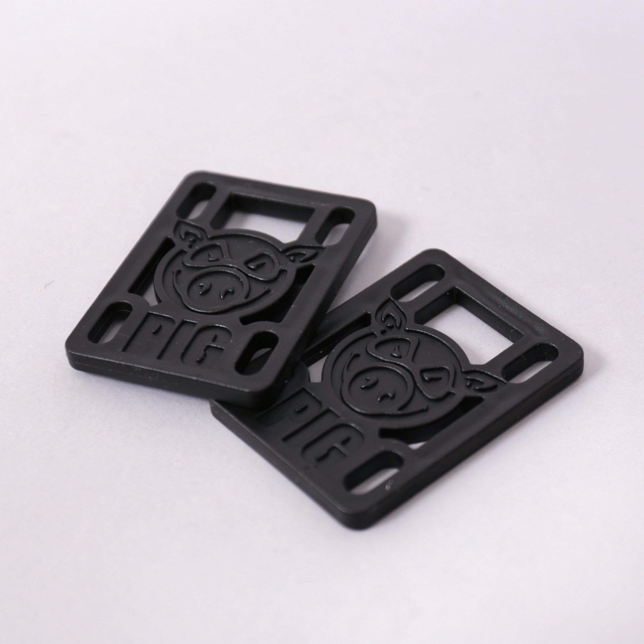 Pig 1/4 Piles Hard Skateboard Riser Pads Black