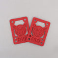 Load image into Gallery viewer, Pig 1/8 Piles Hard Skateboard Riser Pads Red
