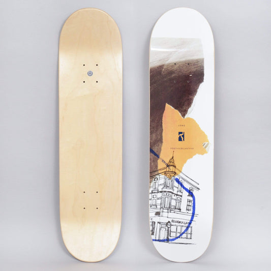 Poetic Collective 8 Helena Long Pro Skateboard Deck White