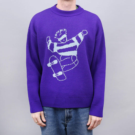 Polar Skate Dude Knit Sweater Purple