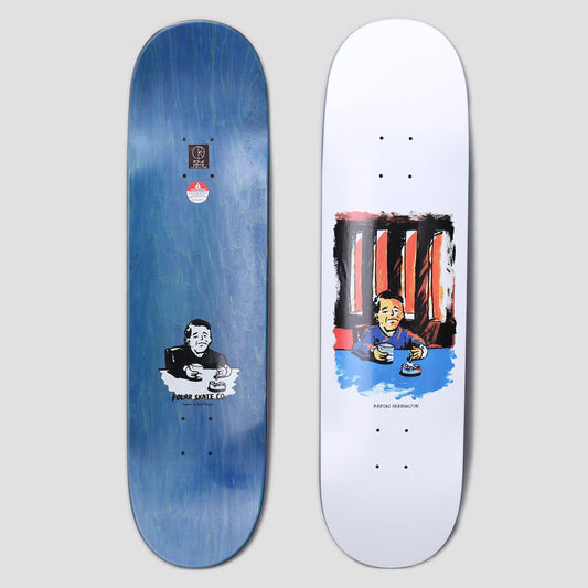 Polar 8.375 Aaron Herrington Chain Smoker 2.0 Skateboard Deck White