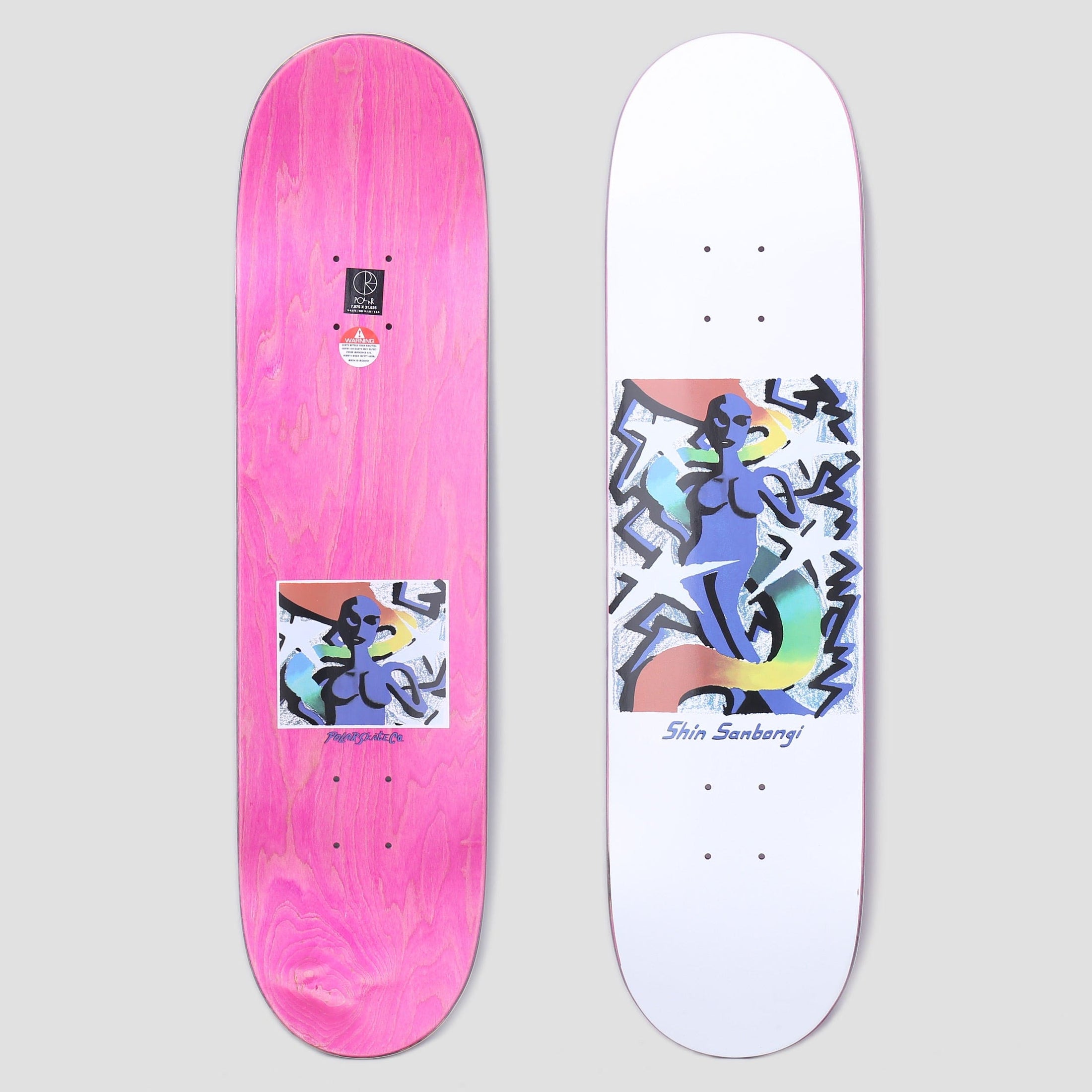 Polar 8.5 Shin Sanbongi Queen Skateboard Deck White