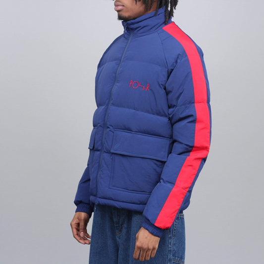 Polar Stripe Puffy Jacket Navy / Red
