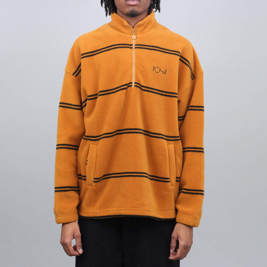Polar Striped Fleece Pullover Caramel