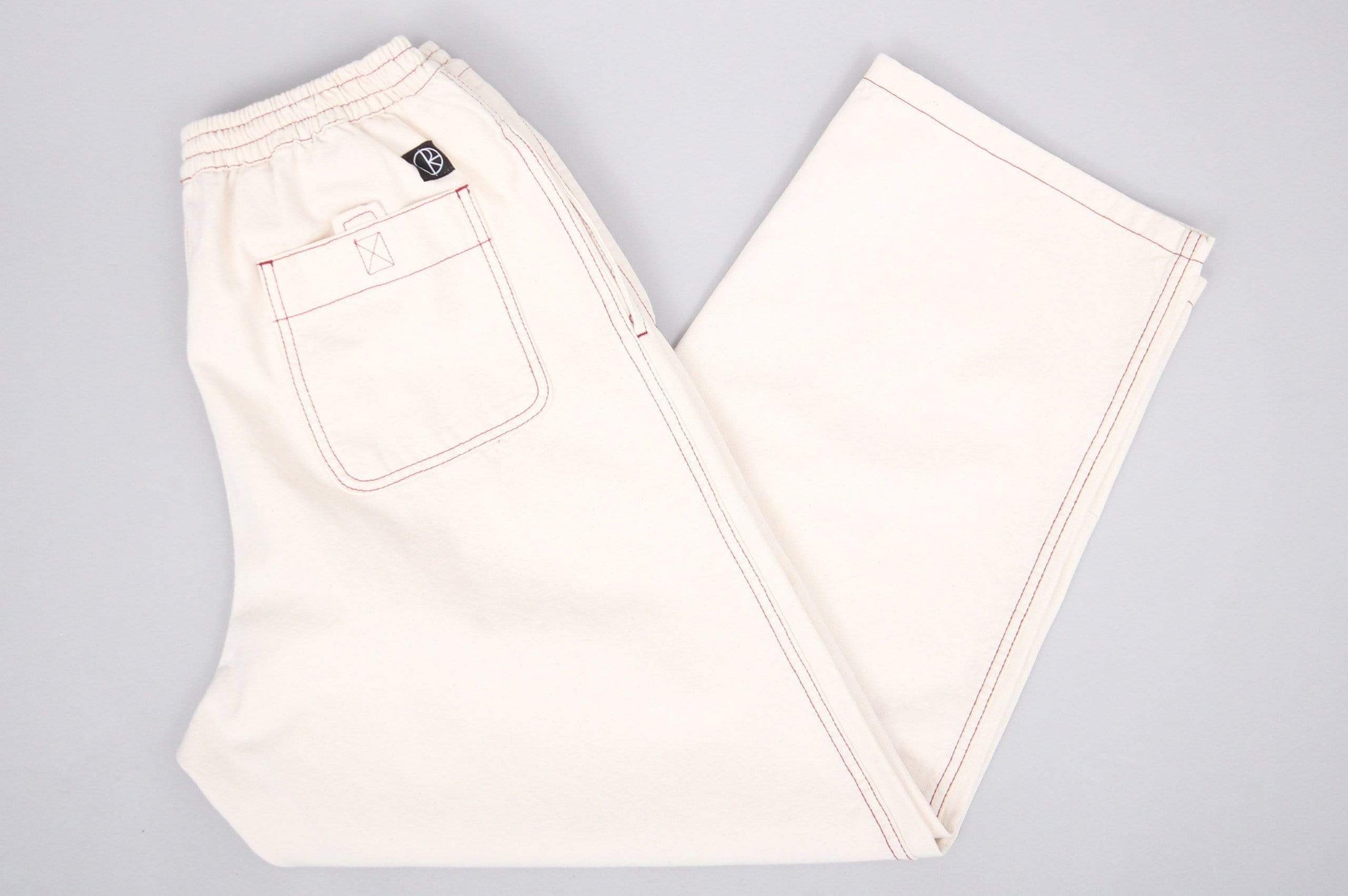 Polar Contrast Karate Pants Ecru / Burgundy