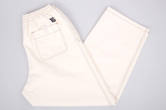 Polar Contrast Karate Pants Ecru / Burgundy