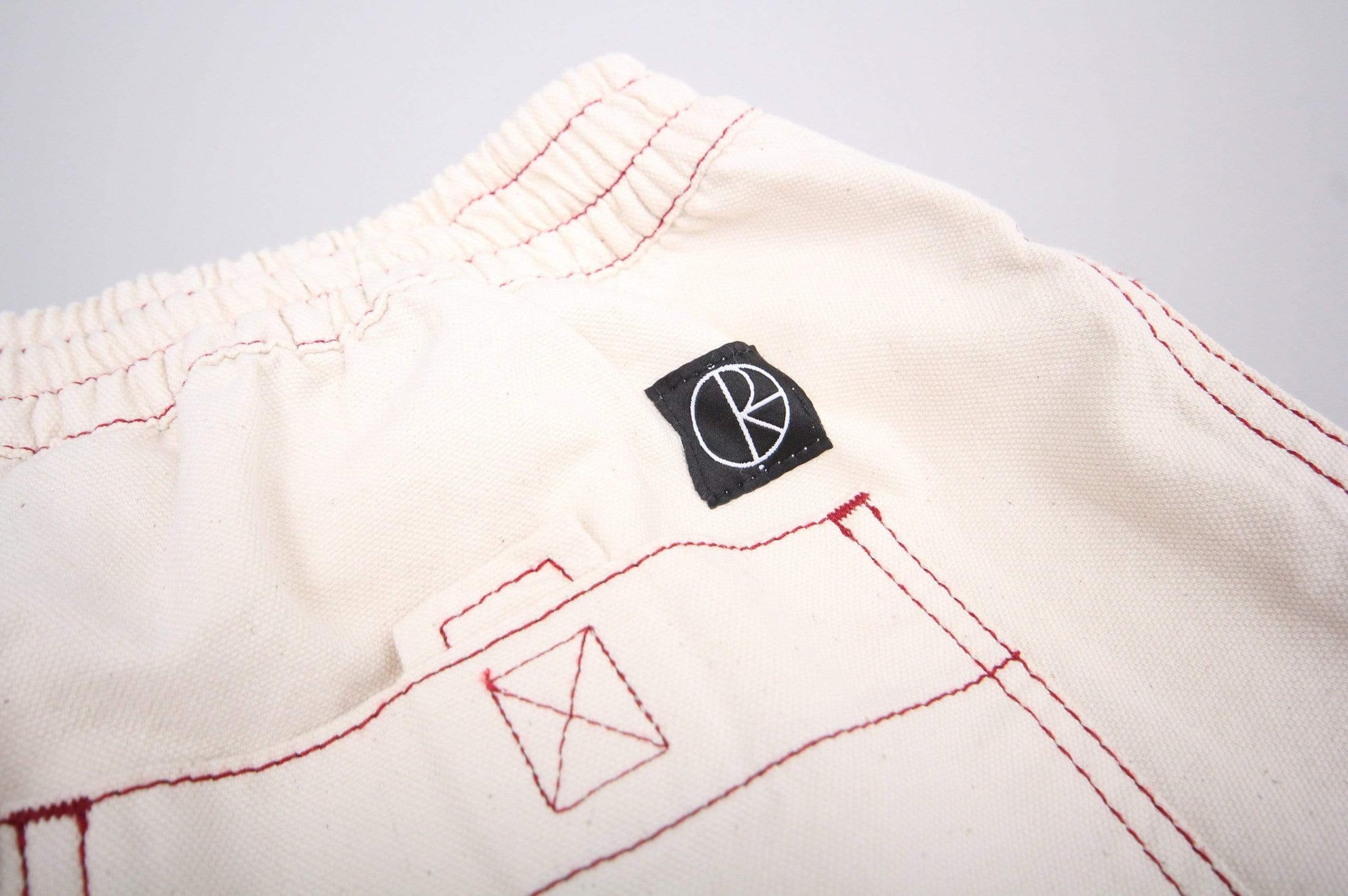 Polar Contrast Karate Pants Ecru / Burgundy